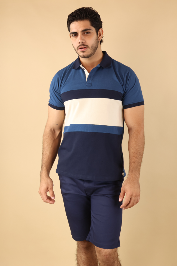 Playera Tipo Polo Hombre Ajuste Slim Muscle Fit Casual Manga Corta